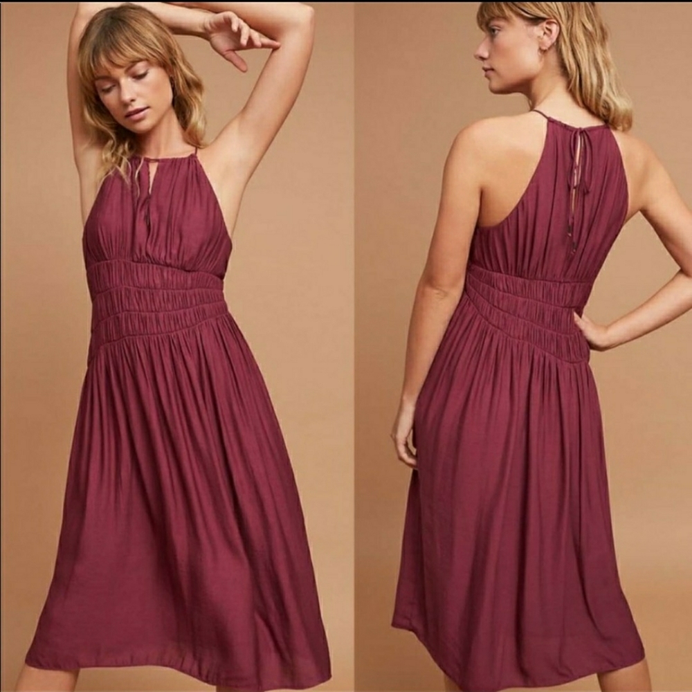 Anthropologie Moulinette Soeurs Purple Midi Dress